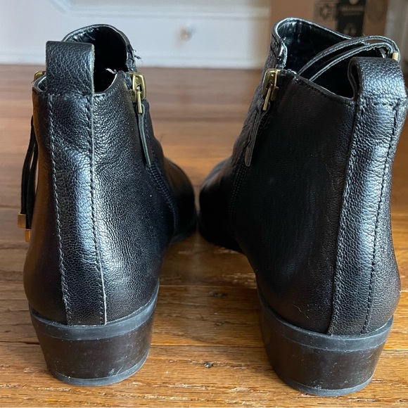 Franco Sarto Skylar Ankle Bootie Double Zip Almond Toe Black Women's US 8.5M - Picture 3 of 8